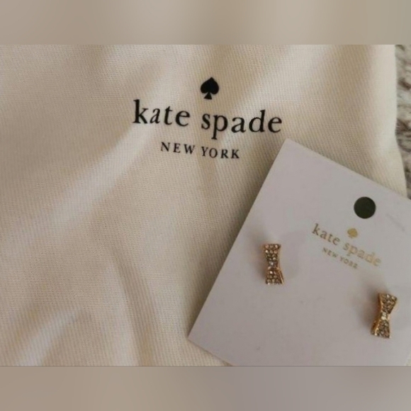 Kate Spade pave earings w/KS dust bag - Picture 2 of 5